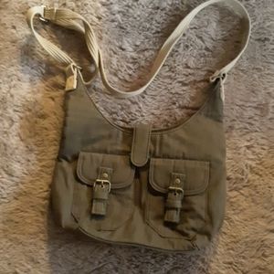 Army green cross body purse